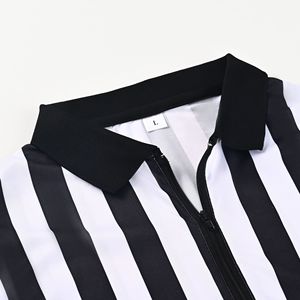 Người đàn ông của trọng tài Áo sơ mi sọc trọng tài Jersey hình phạt cờ và còi cho bóng đá bóng đá thể thao và Halloween cosplay - Product Image 3