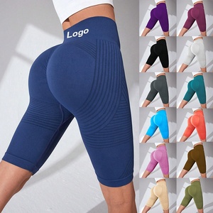 Shorts de yoga anti-<span class=keywords><strong>cellulite</strong></span> 3D sans couture extensibles pour femme, contrôle du ventre, compression, grande taille 3XL, pour l'été et le cyclisme - Product Image 1