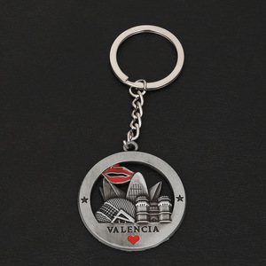 พวงกุญแจโลหะคาราไบเนอร์รูปการ์ตูน3D เก๋ไก๋เก๋ไก๋กระเป๋าของที่ระลึกเวลาเดินทางจี้รูปโลหะผสมสเปนกุญแจน้ำมันหยด - Product Image 3