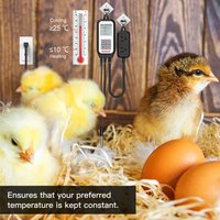 Controlador de termostato Digital KONLEN para fermentación casera, cría, incubación, casa, interruptores de temperatura remotos