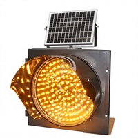 Feux clignotants solaires jaunes sans fil IP65 de 400 mm, personnalisables et de haute qualité, pour la signalisation d'ensembles scolaires et de chantiers