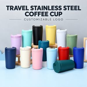 แก้วกาแฟสแตนเลส 304 ขนาด 12 ออนซ์ เก็บความร้อน-เย็น แบบสุญญากาศ ผนังสองชั้น พกพาสะดวก พร้อมขีดบอกปริมาณ สำหรับใช้ในรถยนต์ สำนักงาน และที่บ้าน - Product Image 6