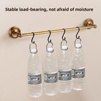 Ensemble de quincaillerie de salle de bain de style européen antique tout cuivre Porte-serviettes tressé moderne Support de rangement pour salle de bain Finition laiton Surface brossée