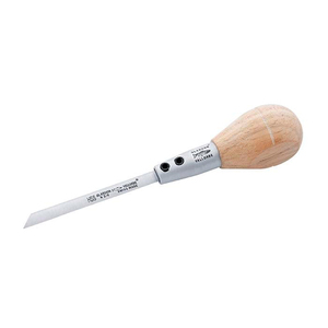 Manche de graveur réglable Glardon Vallorbe suisse, anti-roulement, en forme de poire, en bois, avec double vis, pour outils de gravure de bijoux - Product Image 2