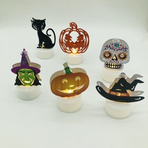 Kanlong 2026 yeni cadılar bayramı süslemeleri Led mum ışığı sihirli lamba kabak siyah kedi cadılar bayramı ışık dize - Product Image 2