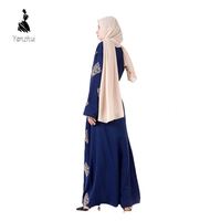 Vêtements islamiques pour femmes, robe abaya ample de style Dubaï, broderie dorée, robe de soirée de haute qualité, cardigan