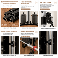 Dinuo Home Using Multi Functional Smith Function Trainer High Quality Body Building Squat Rack USD-1217 Unisex
