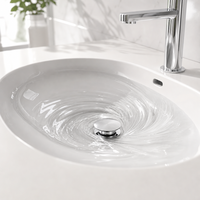 Válvula de desagüe click-clack emergente para lavabo con rebosadero G1-1/4 cromada, tapón de desagüe de fregadero de baño de presión descendente