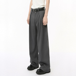 <span class=keywords><strong>Pantaloni</strong></span> eleganti Casual da <span class=keywords><strong>uomo</strong></span> con doppio Design autunnale pieghettato <span class=keywords><strong>pantaloni</strong></span> larghi <span class=keywords><strong>plissettati</strong></span> con Logo in vita - Product Image 3