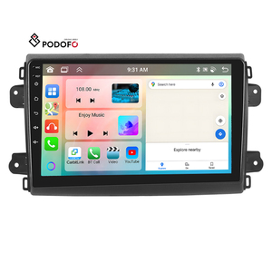Podofo Double Din Android Autoradio 4 + 64G 9 pouces Autoradio sans fil Carplay Android Auto Pour Fiat Ducato <span class=keywords><strong>2021</strong></span> IPS DSP WIFI RDS - Product Image 1