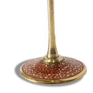 Verre à vin paon rouge traditionnel antique-moderne Design élégant avec placage - Product Image 6