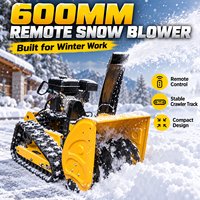 Souffleuse à neige portative à chenilles de 800 mm à télécommande, machine commerciale de déneigement hivernal à performance fiable