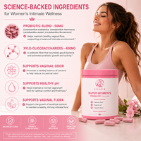 Capsules de probiotiques OEM véganes pour le soutien digestif, la santé intestinale, compléments alimentaires à base de plantes, produit probiotique pour femmes