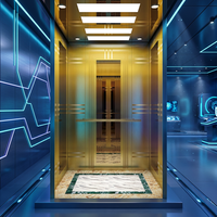 Ascenseur pour passagers en acier inoxydable au design moderne, apparence élégante et luxueuse, améliorant l'esthétique intérieure, haute sécurité