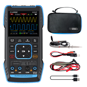 Handheld Oscilloscope, 2 Channels Portable Digital Oscilloscope Multimeter, Automotive Oscilloscope with 1MHz Bandwidth, 5.0MS/s Sampling Rate and 2.8Inch TFT LCD Screen