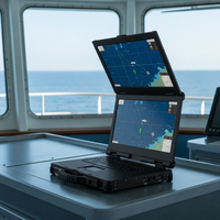 Nouvel ordinateur portable robuste Intel 15,6 pouces à double écran orientable vers le haut, version anglaise, IP65 pour conditions industrielles extrêmes, 14 cœurs 20 threads