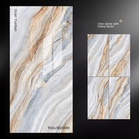 Offre Spéciale Eshiton KDM914 900x1800 Carreaux Vitrifiés pour Intérieur de Villa - Carreaux Muraux Modernes en Briques Réfractaires Durables de 9 mm d'Épaisseur pour Salon et Télévision