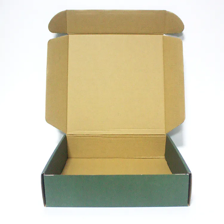Caixas de correio foscas verdes para roupas, camisetas personalizadas, caixas de roupas, embalagens com logotipo
