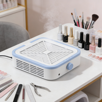 SNRQI Aspirateur à poussière pour ongles portable avec logo personnalisé, design à aspiration latérale, flux d'air sans dispersion de poussière, équipement professionnel de salon