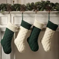 Nouvelle Grande Chaussette de Noël Tricotée de 18 Pouces à Suspendre – Décoration de Noël et Cadeau Idéal pour la Famille et les Amis