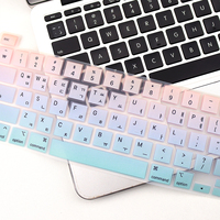 Funda de Silicona para Teclado en Español e Inglés, Diseño Americano, Color Azul Niebla, para MacBook Pro 13" 2020-2022 M2 M1 A2338 A2289 A2251, Pro 16" 2019 A2141