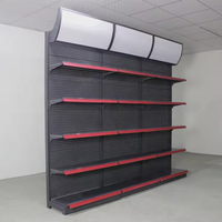 Espositori per Supermercati all'Ingrosso dalla Fabbrica Sanyang, Scaffalature a Parete Effetto Legno con Lightbox