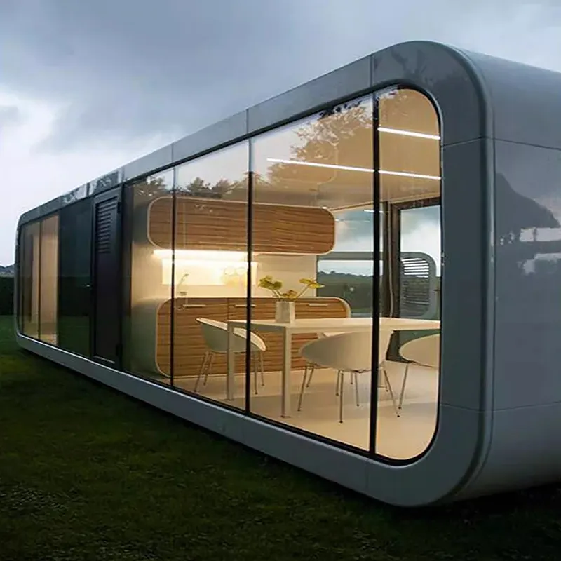 Cabine de luxo pré-fabricada de 20 pés e 40 pés, cabine de maçã móvel de luxo, cabine moderna personalizada de alta qualidade, novo estilo, novo estilo, 2024