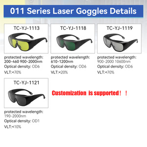 <span class=keywords><strong>Gafas</strong></span> de protección láser industriales 10600nm CO2 láser bloqueo infrarrojo ajuste soldadura láser corte grabado uso profesional - Product Image 3