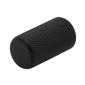 Tirador de tirador <span class=keywords><strong>para</strong></span> armario, perilla moleteada, muebles redondos, herrajes negros, puerta de habitación, mango de latón - Product Image 2