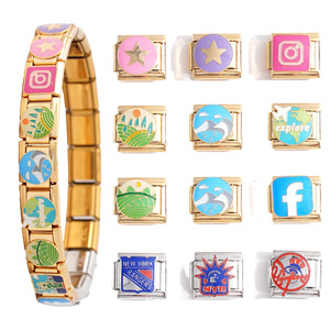 Italian Modular Bracelet Stainless Steel Unisex DIY Jewelry Accessories Customizable Charms Gift - Product Image 1