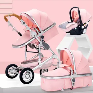 Dobrável carrinho de bebê 3 em 1 com assento de carro tipo duplo baby carriage twin stroller para meninos e meninas