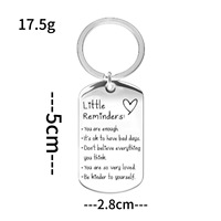 Porte-clés en acier inoxydable gravé, cadeau inspirant, petits rappels positifs, optimiste, confiant, vente chaude