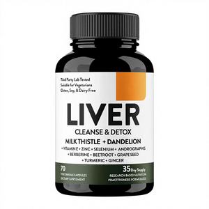 Suplemento Dietético <span class=keywords><strong>Herbal</strong></span> con Extracto de Cúrcuma y Piperina para el Apoyo de la Salud del Hígado y el Intestino, 70 Cápsulas para Mujeres y Hombres - Product Image 1