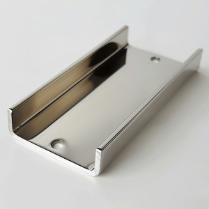 Fabrication sur mesure de tôles métalliques de précision OEM, support en forme de U en acier inoxydable poli, base de montage métallique - Product Image 3