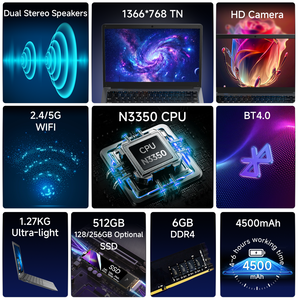 ขายส่งจากโรงงาน แล็ปท็อปธุรกิจใหม่ ขนาด 14.1 นิ้ว ความละเอียด 1366x768 หน้าจอ TN  ซีพียู N3350 2-Core 1.1GHz คีย์บอร์ดภาษาอังกฤษ  SSD 512GB  โปรเซสเซอร์ N3350 - Product Image 3