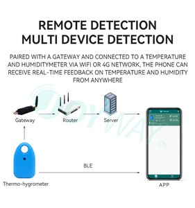 Capteur intelligent de température et d'humidité Bluetooth (BLE) pour chambre d'animaux, humidificateur, <span class=keywords><strong>cave</strong></span> <span class=keywords><strong>à</strong></span> <span class=keywords><strong>vin</strong></span>, étanche IP65, enregistreur de données - Product Image 6