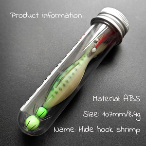 Nuevo diseño de gancho de caminata 107mm/8,4g Plantilla de calamar Egi pulpo señuelo de camarón de madera cebo luminoso Señuelos de Pesca de calamar estilo coreano - Product Image 3