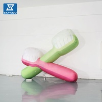 Modèle de brosse à dents gonflable géant pour la décoration publicitaire des centres commerciaux