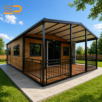 Maison préfabriquée extensible en conteneur de 20 pieds ou 40 pieds, 1, 2, 3 ou 4 chambres, maison de jardin, maison portable, villa