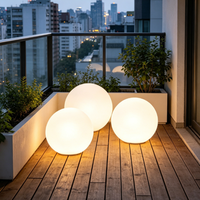Lumière LED sphérique moderne IP65 pour extérieur, étanche, pour jardin, pelouse, patio, décoration, ambiance de fête, alimentation DC