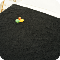 Couverture imperméable pour animaux de compagnie, couverture pour chien anti-pipi liquide, housse de protection réversible pour meubles en polaire Sherpa, noir
