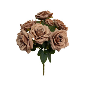 <b>Artificial</b> French Latte <b>Rose</b> Bouquet 30cm-100cm Silk Flower Vintage Home Decor for Wedding and Living Room - Product Image 5