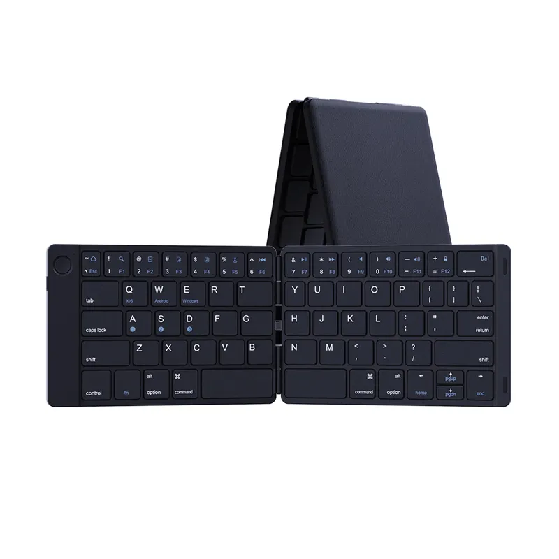 Drop Shipping Portable Wireless BT Fold Keyboards For TV Tablet Laptop IOS Android Wins Foldable Mini Keyboard Folding Keypad