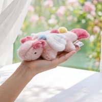 Peluche de dinosaure ailé coloré, jouet en peluche doux et moelleux, poupée dragon pour enfants, cadeau parfait