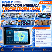 KSOY Radio mobil Universal, layar sentuh 9 inci 10 inci Android 16 6 + 128G layar QLED GPS BT Multimedia mobil