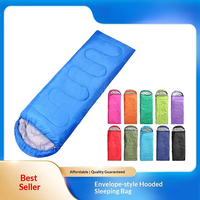 Sac de couchage enveloppant pour l'été, camping en plein air, adulte, résistant à la saleté, épaissi, chaud, rembourré en coton creux, portable, avec capuche, en polyester