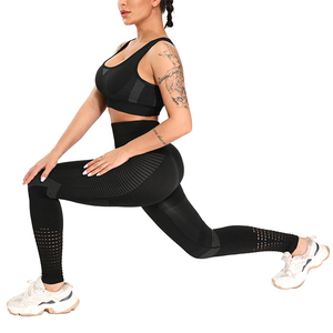 SG04B Work Out Apparel <span class=keywords><strong>Mujer</strong></span> Conjunto de ropa deportiva sin costuras Ropa de yoga Ropa deportiva Mujeres Fitness Medias <span class=keywords><strong>Mujer</strong></span> Ropa deportiva - Product Image 6