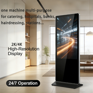 หน้าจอสัมผัส 2K 4K สำหรับใช้งานภายในอาคาร ระดับการป้องกัน IP54 จอแสดงผล LCD คีออสก์  รองรับ OEM ป้ายดิจิทัล SDK จอแสดงผลโฆษณา - Product Image 2