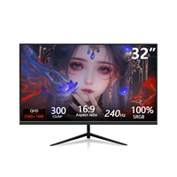 Moniteur de jeu 32 pouces 4K 2K 1K 240Hz 180Hz IPS VA 1ms sans cadre ultra-fin pour PC avec DP HDMI VGA pour Esports et bureau
