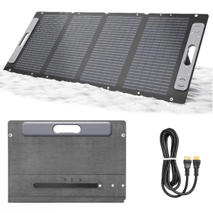 Panneau solaire monocristallin pliable 12 cellules 100W certifié TUV, durable, étanche, pour alimentation de secours, efficacité 23% - Product Image 1